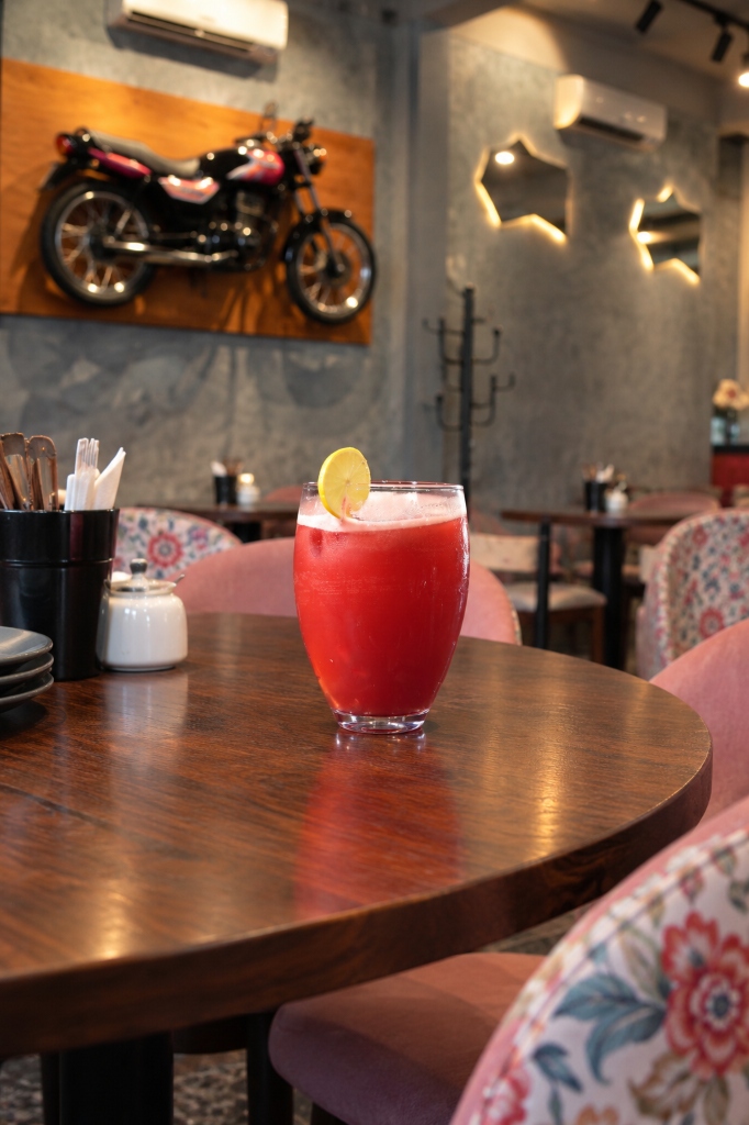 Pomegranate Electrolyte Craft Cooler at EBD Café